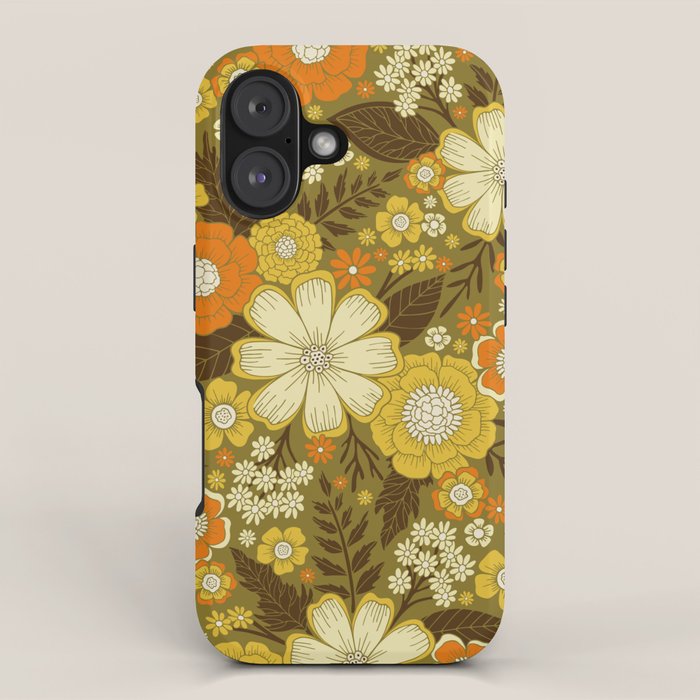 1970s Retro/Vintage Floral Pattern iPhone Case