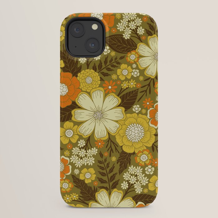 1970s Retro/Vintage Floral Pattern iPhone Case