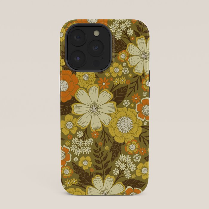 1970s Retro/Vintage Floral Pattern iPhone Case