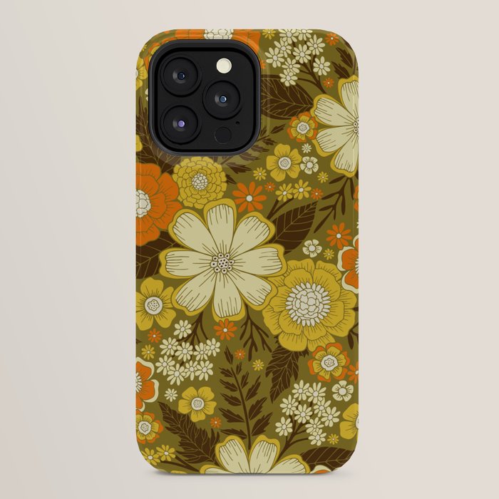 1970s Retro/Vintage Floral Pattern iPhone Case