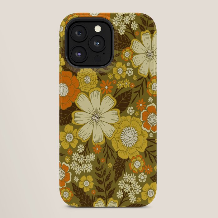1970s Retro/Vintage Floral Pattern iPhone Case