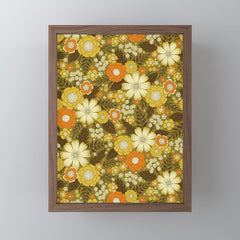 1970s Retro/Vintage Floral Pattern Mini Art Print