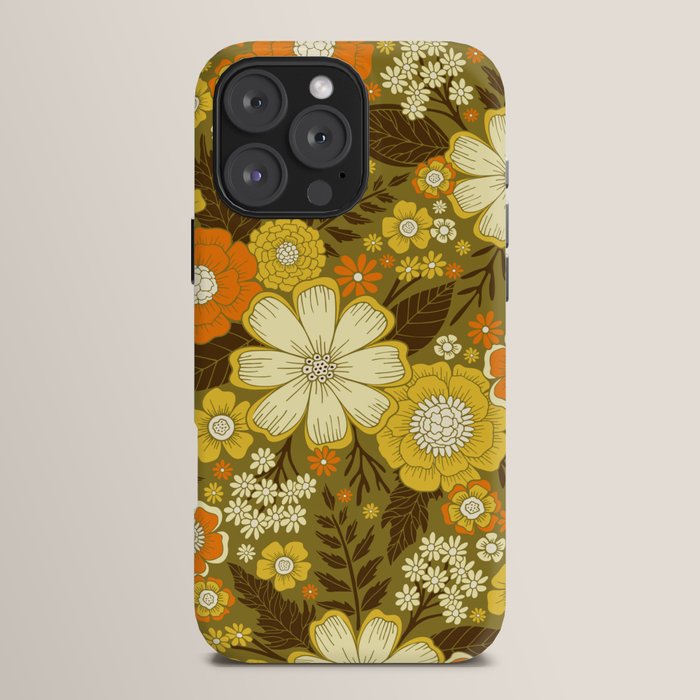 1970s Retro/Vintage Floral Pattern iPhone Case