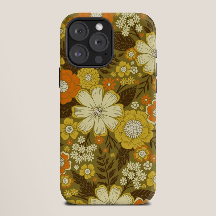 1970s Retro/Vintage Floral Pattern iPhone Case