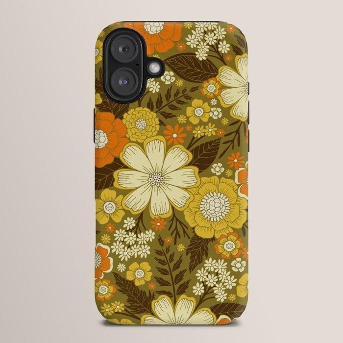 1970s Retro/Vintage Floral Pattern iPhone Case