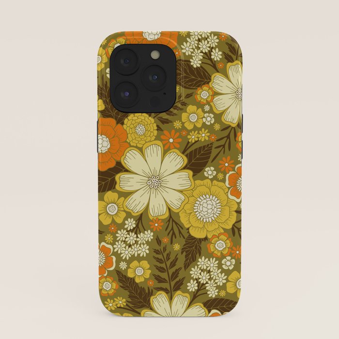 1970s Retro/Vintage Floral Pattern iPhone Case