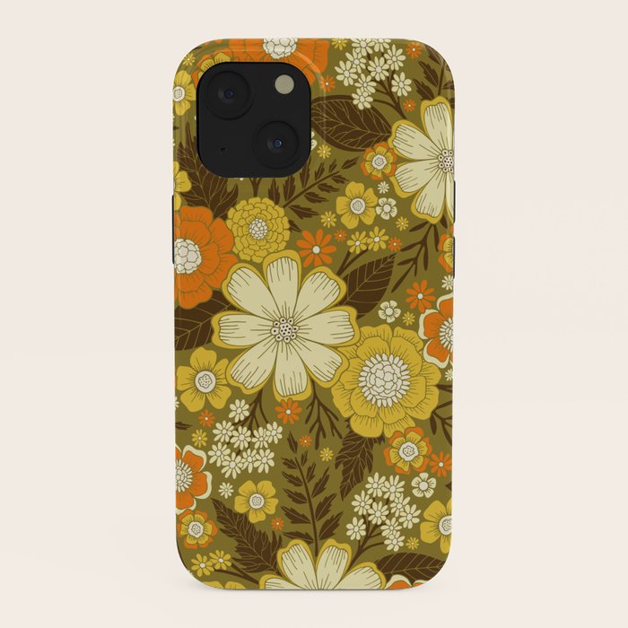 1970s Retro/Vintage Floral Pattern iPhone Case