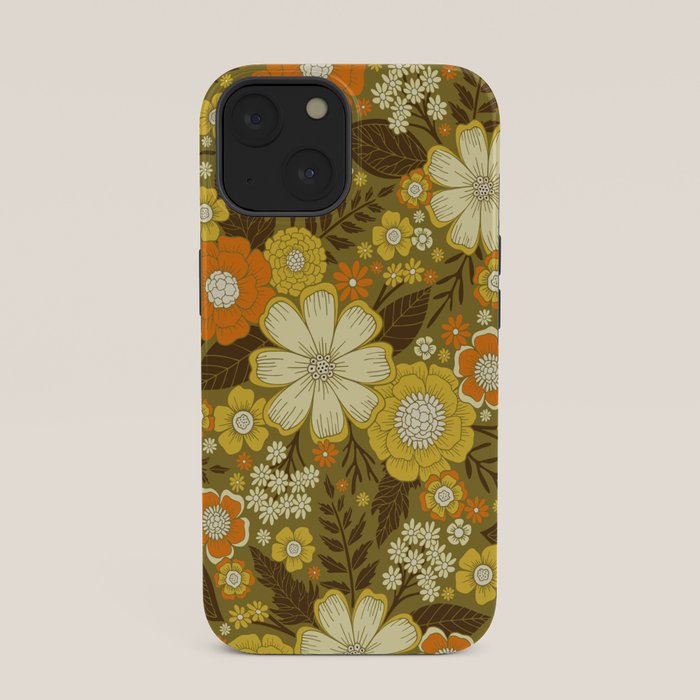 1970s Retro/Vintage Floral Pattern iPhone Case