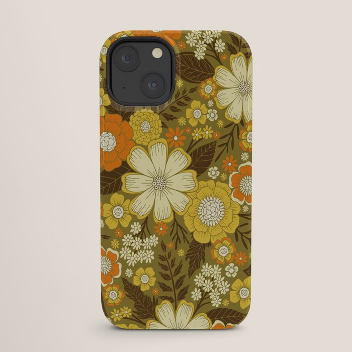 1970s Retro/Vintage Floral Pattern iPhone Case