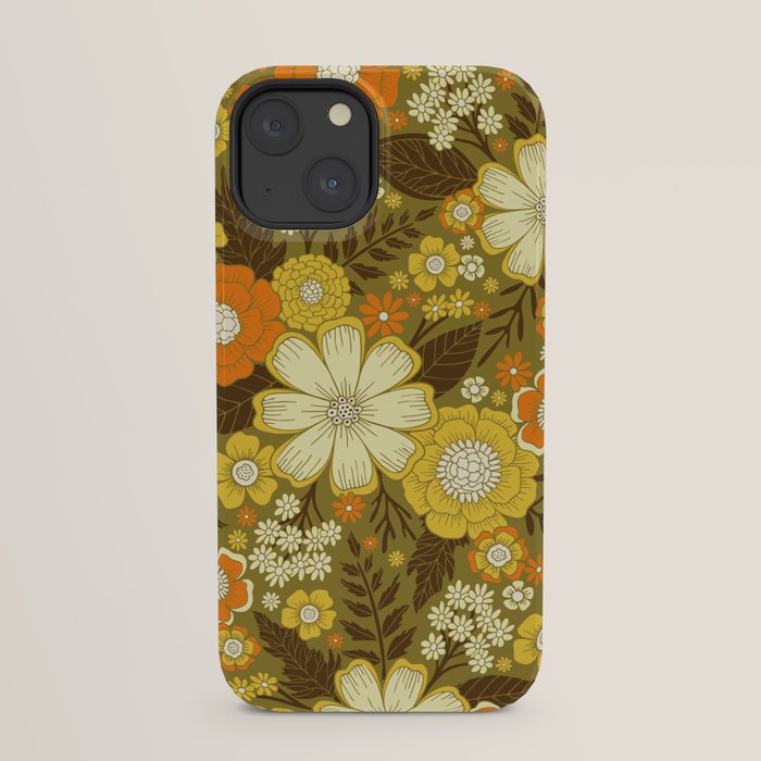 1970s Retro/Vintage Floral Pattern iPhone Case