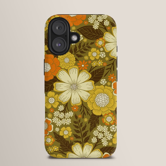 1970s Retro/Vintage Floral Pattern iPhone Case