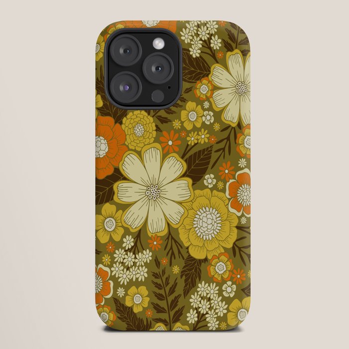 1970s Retro/Vintage Floral Pattern iPhone Case
