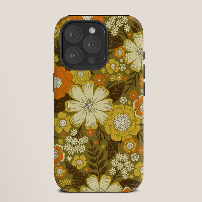1970s Retro/Vintage Floral Pattern iPhone Case