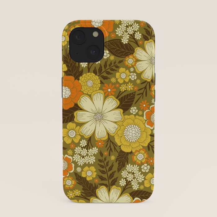 1970s Retro/Vintage Floral Pattern iPhone Case
