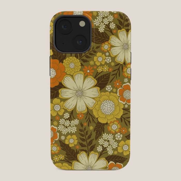 1970s Retro/Vintage Floral Pattern iPhone Case