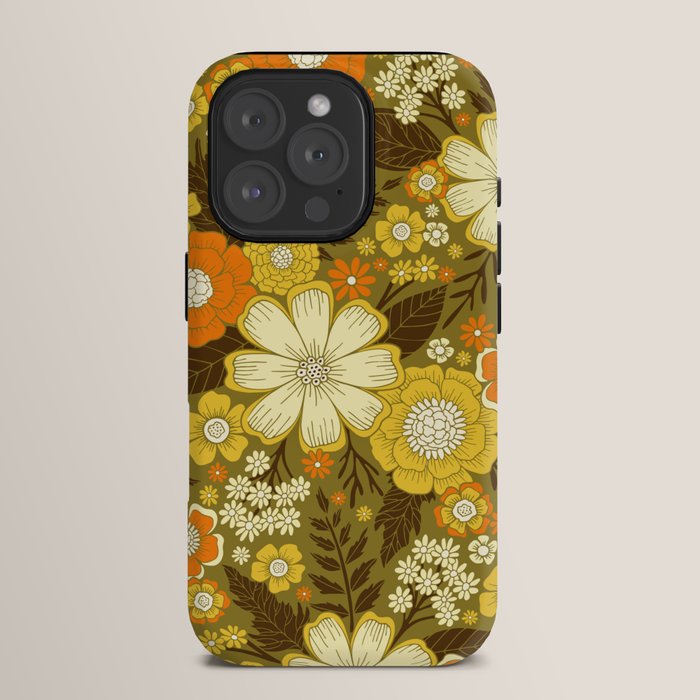 1970s Retro/Vintage Floral Pattern iPhone Case