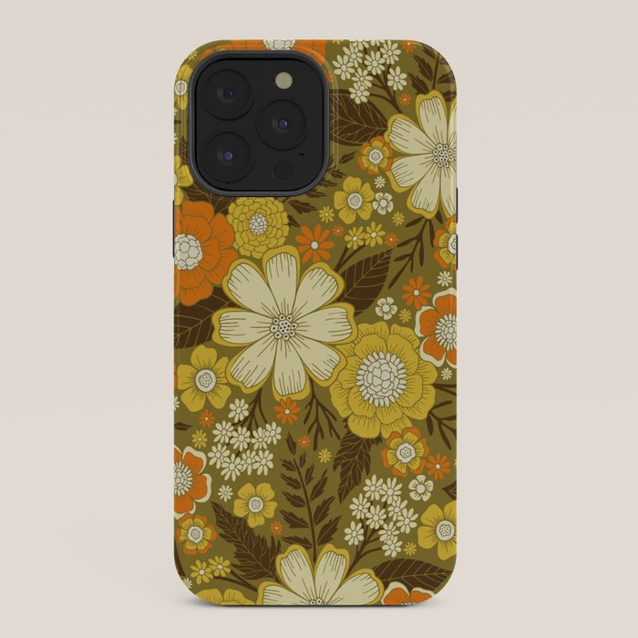 1970s Retro/Vintage Floral Pattern iPhone Case