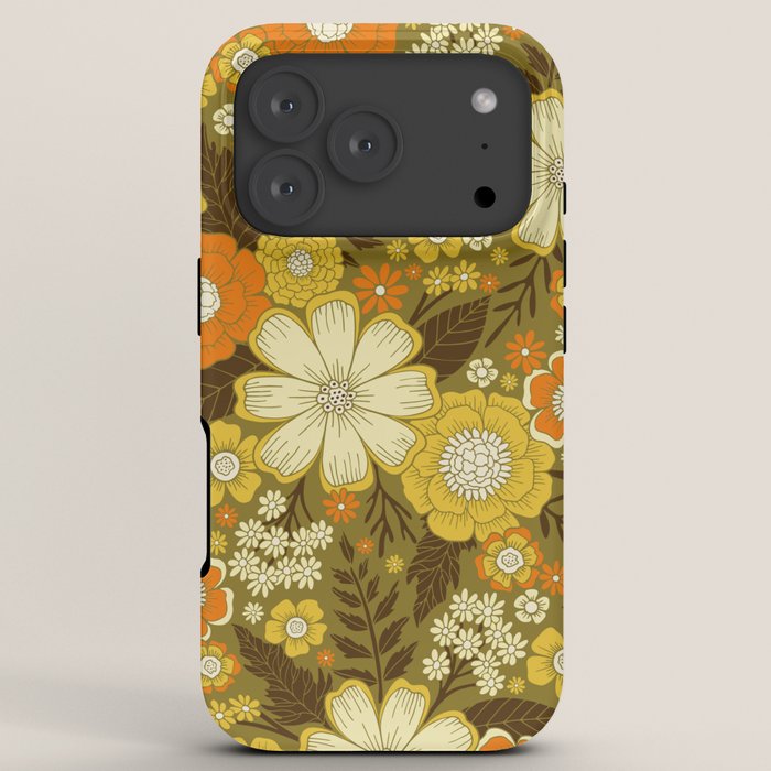 1970s Retro/Vintage Floral Pattern iPhone Case