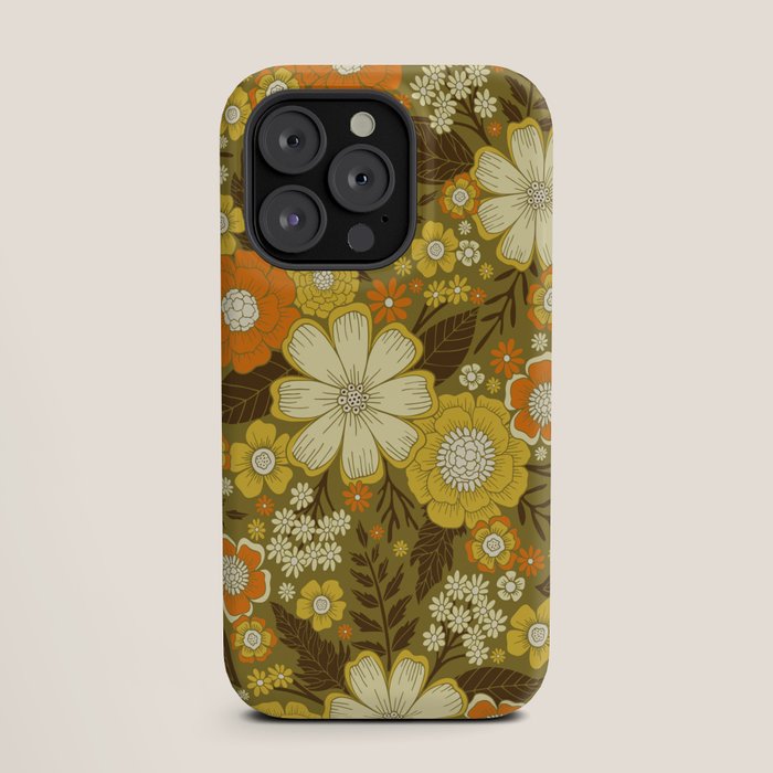 1970s Retro/Vintage Floral Pattern iPhone Case