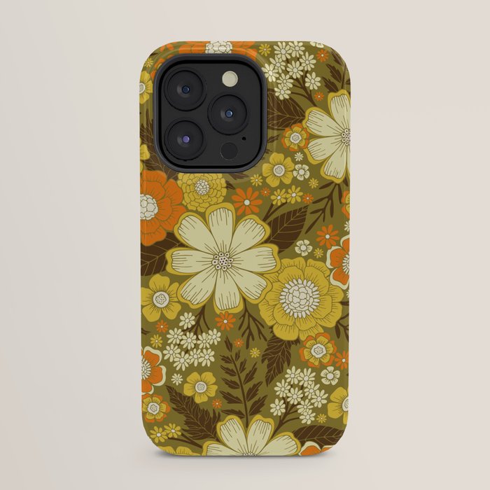 1970s Retro/Vintage Floral Pattern iPhone Case