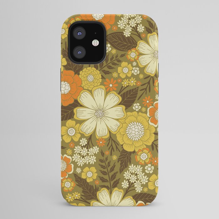 1970s Retro/Vintage Floral Pattern iPhone Case