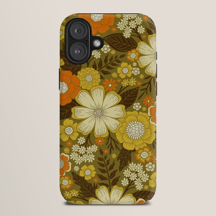 1970s Retro/Vintage Floral Pattern iPhone Case