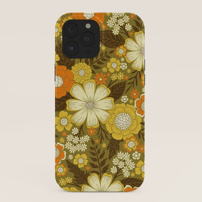 1970s Retro/Vintage Floral Pattern iPhone Case