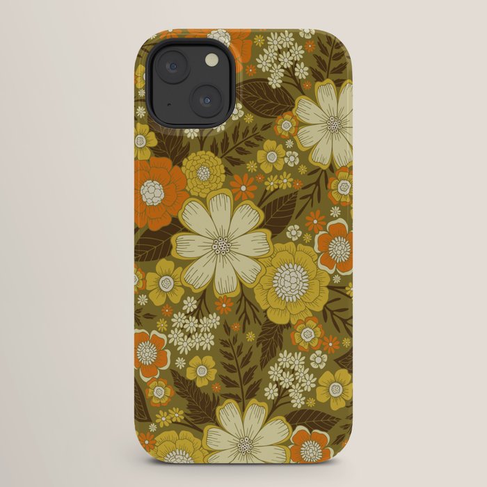 1970s Retro/Vintage Floral Pattern iPhone Case