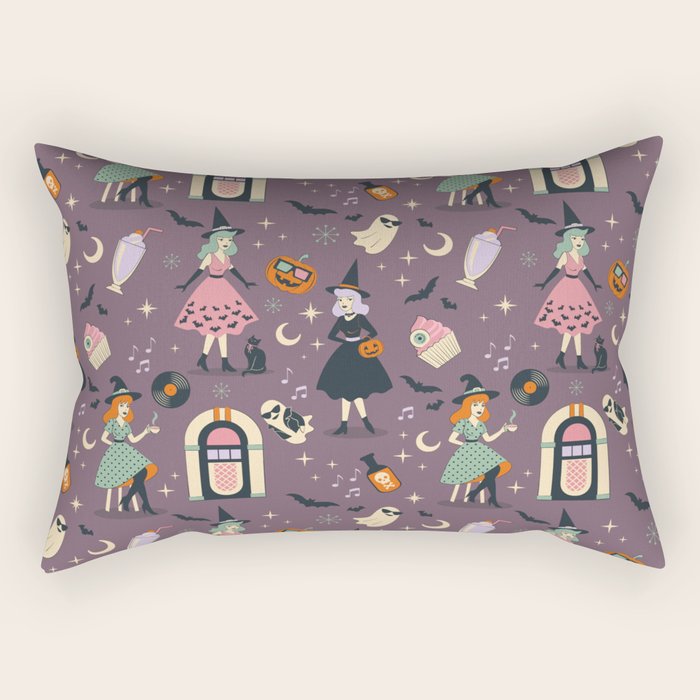 50s Witch Vibes Rectangular Pillow
