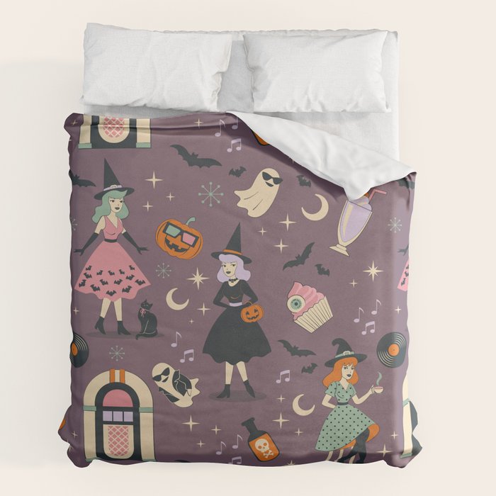 50s Witch Vibes Duvet Cover
