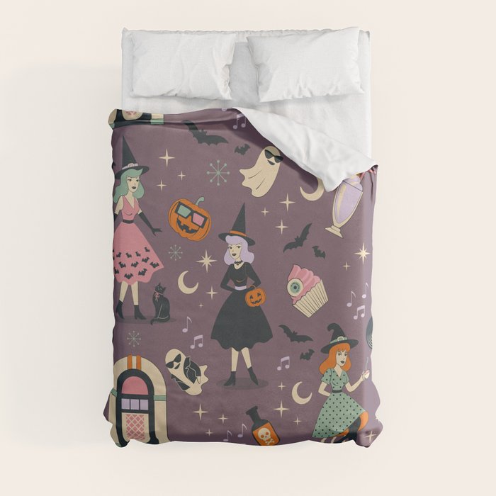 50s Witch Vibes Duvet Cover