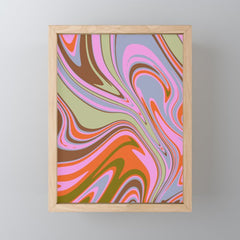 70s Psychedelic Swirl Mini Art Print
