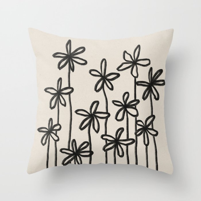 A Field Of Flowers Throw Pillow
