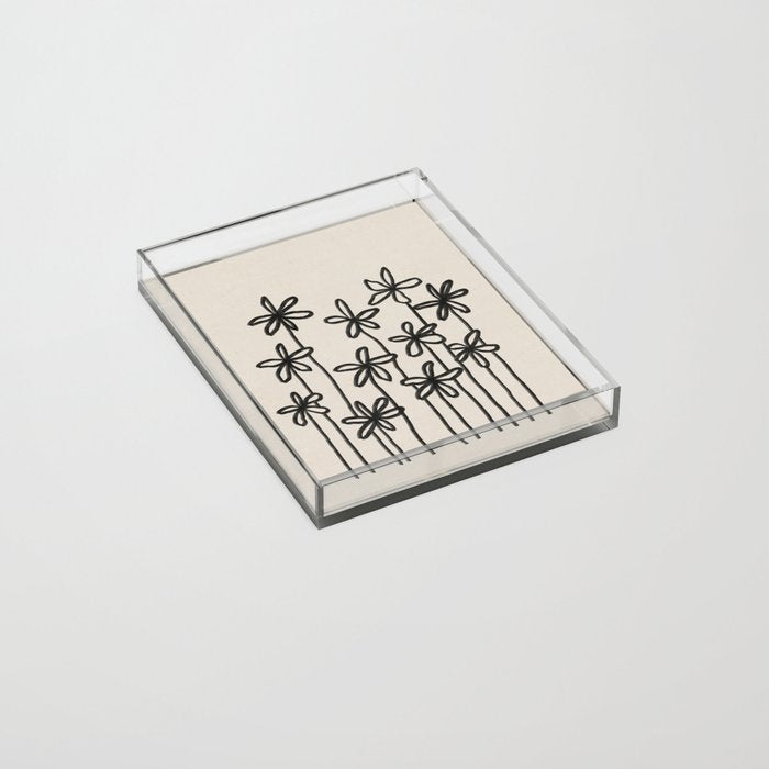 A Field Of Flowers Acrylic Tray