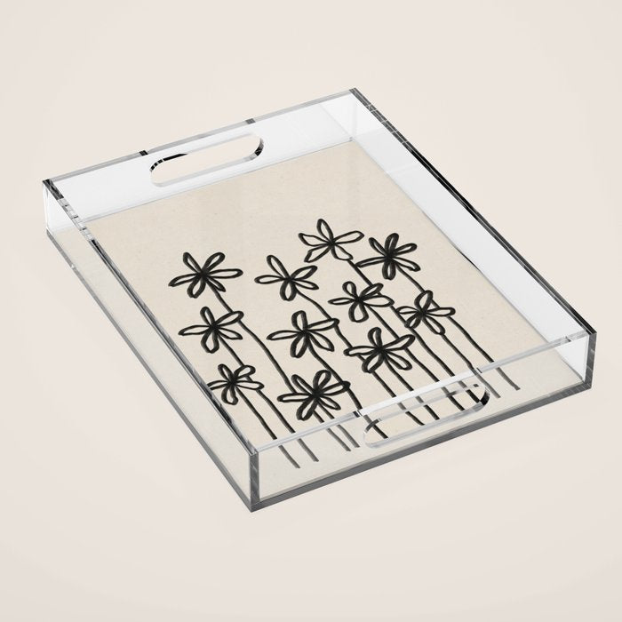 A Field Of Flowers Acrylic Tray