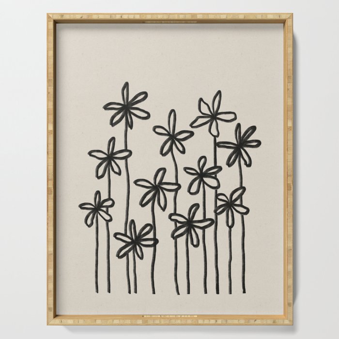 A Field Of Flowers Serving Tray