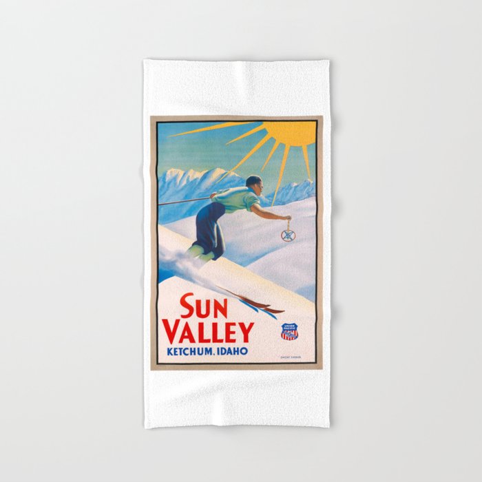 1940 Sun Valley Union Pacific Poster Bath Towel