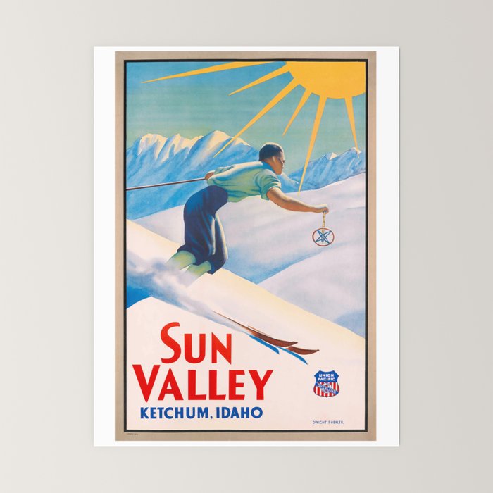 1940 Sun Valley Union Pacific Poster Mini Art Print