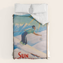 1940 Sun Valley Union Pacific Poster Duvet Cover