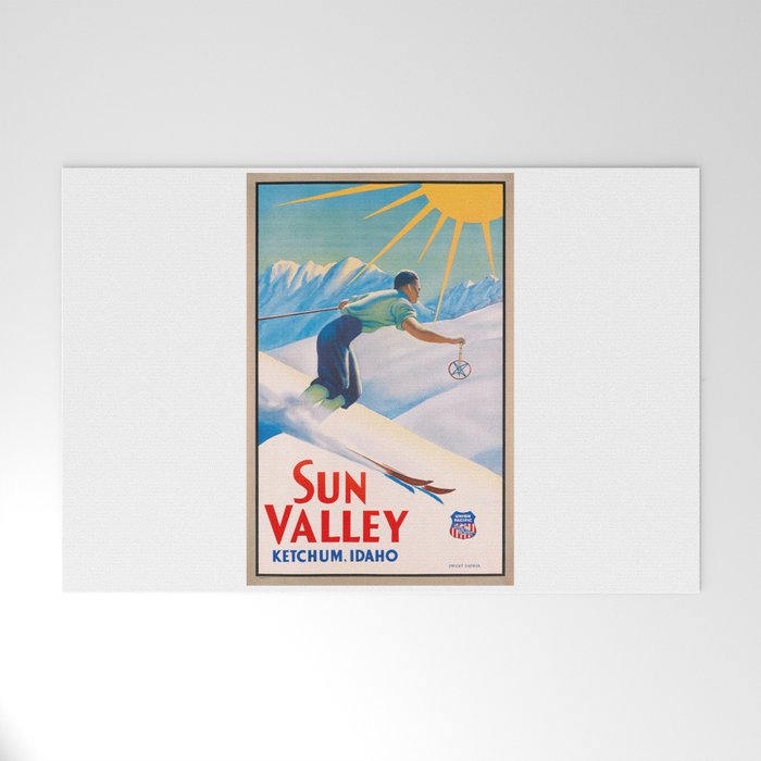 1940 Sun Valley Union Pacific Poster Welcome Mat