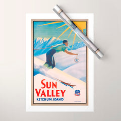 1940 Sun Valley Union Pacific Poster Wrapping Paper
