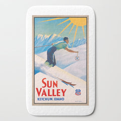 1940 Sun Valley Union Pacific Poster Bath Mat