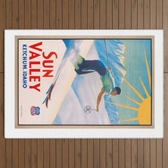 1940 Sun Valley Union Pacific Poster Outdoor Rug