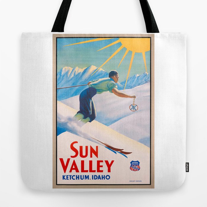 1940 Sun Valley Union Pacific Poster Tote Bag