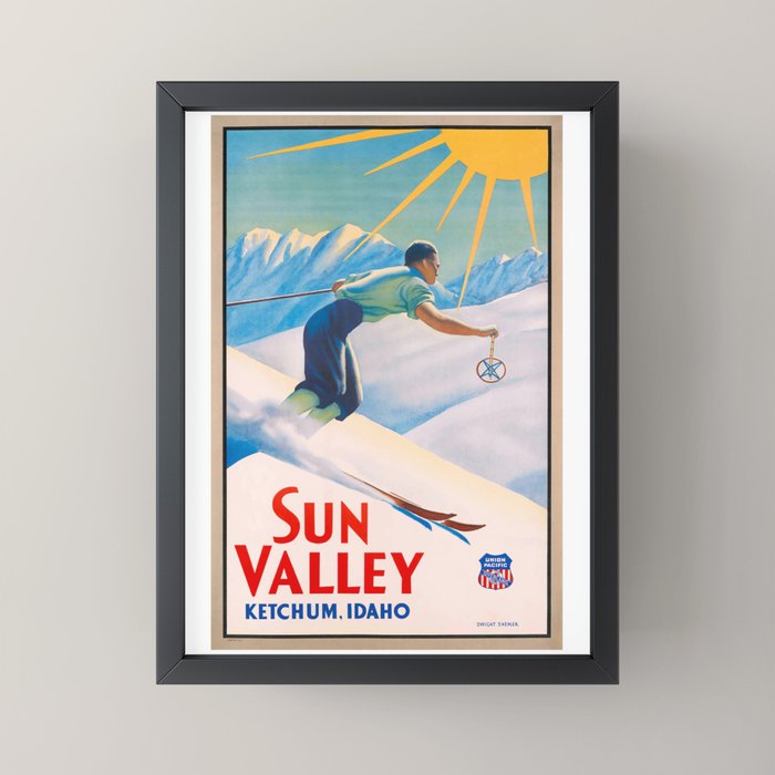 1940 Sun Valley Union Pacific Poster Mini Art Print