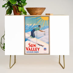 1940 Sun Valley Union Pacific Poster Credenza