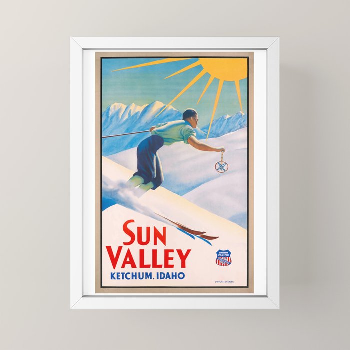 1940 Sun Valley Union Pacific Poster Mini Art Print