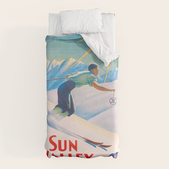 1940 Sun Valley Union Pacific Poster Duvet Cover