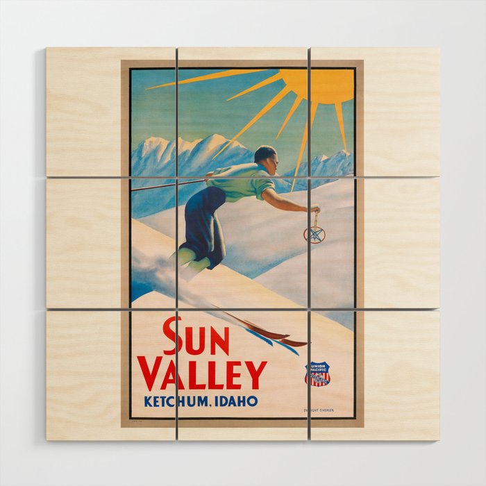 1940 Sun Valley Union Pacific Poster Wood Wall Art