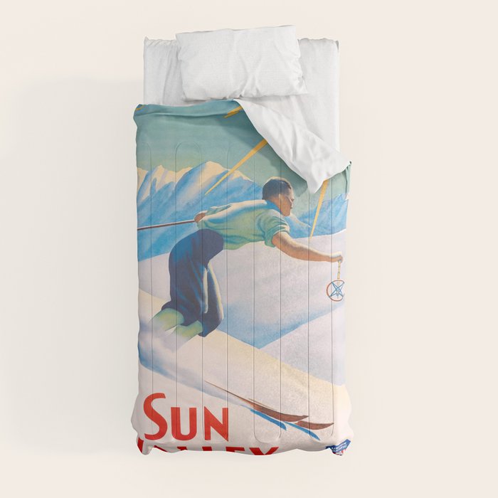 1940 Sun Valley Union Pacific Poster Comforter
